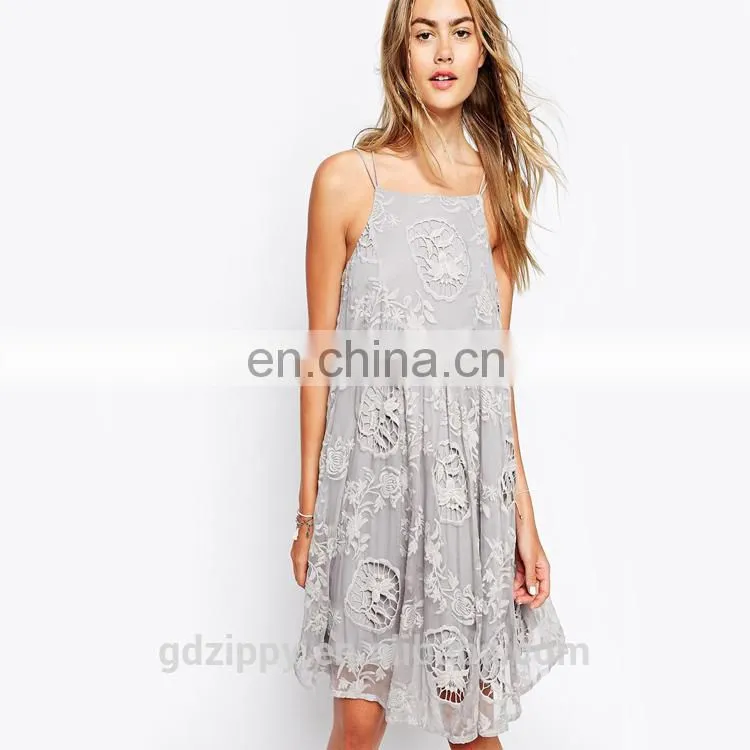 Alibaba express clothing women dress with lace appliqued