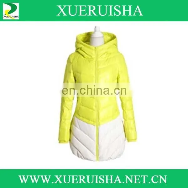 woman winter overcoat in waterproof shell down feather fill