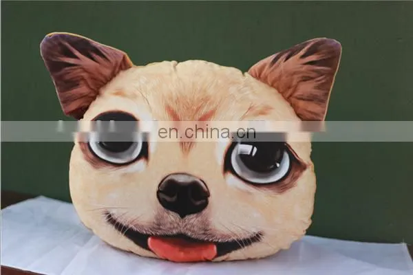 2016 Home decorative sofa cushion fashion cheap 3d printing husky dog pillow