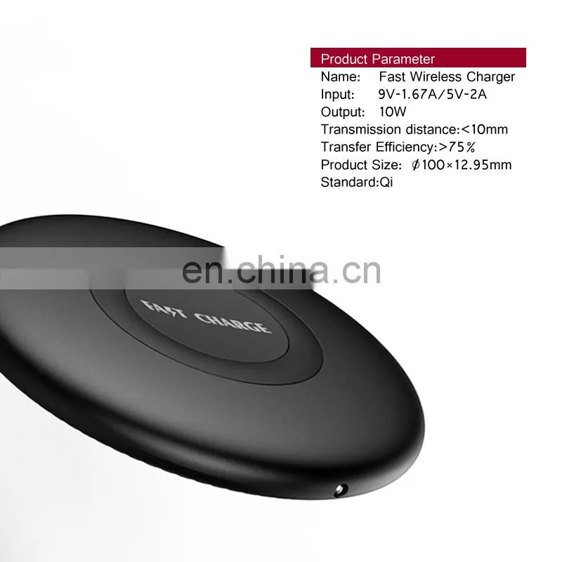 Qi Wireless Charging Pad for iPhone X Wireless Charger, for Note 8 Wireless Charger OEM LOGO