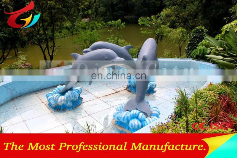 High Emulational Fiberglass Life Size Dolphin Cartoon Statues