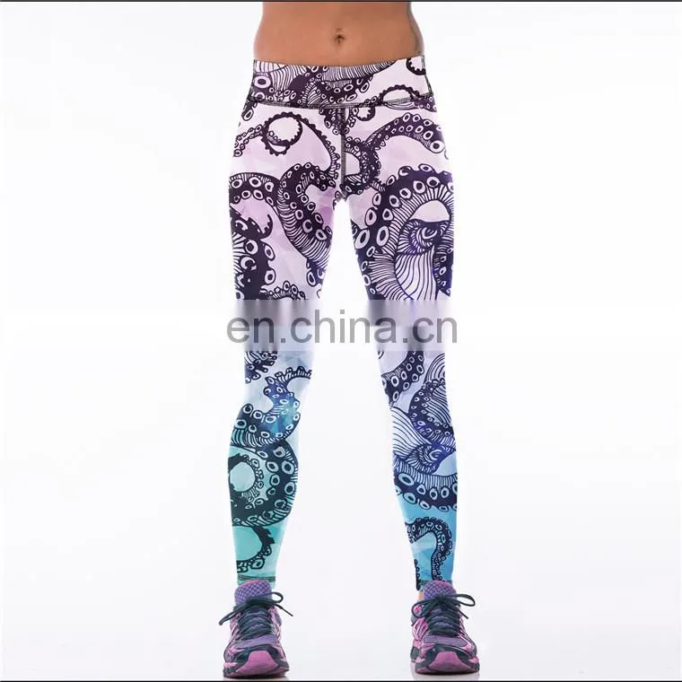 Black And White Stripes Women 2017 Wholesale Dylan Sexy Tight Breathable Sports Digital Printing Pants