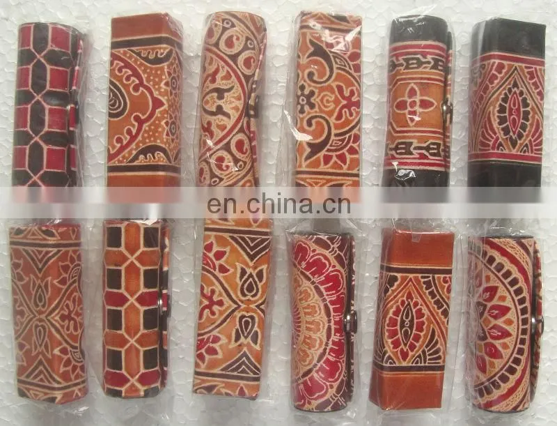 Designer leather lipstick case manufacturer, original leather lipstick case exporter