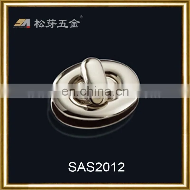 Durable Handbag Hardware Lock, Shiny Zinc Alloy Lock Hardware For Lady Lock