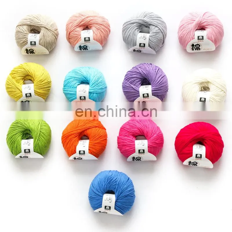 Wuge high standard beautiful cotton yarn for hand knitting
