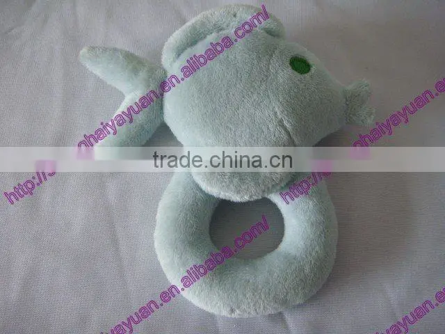 fish shaped plush rattle toy