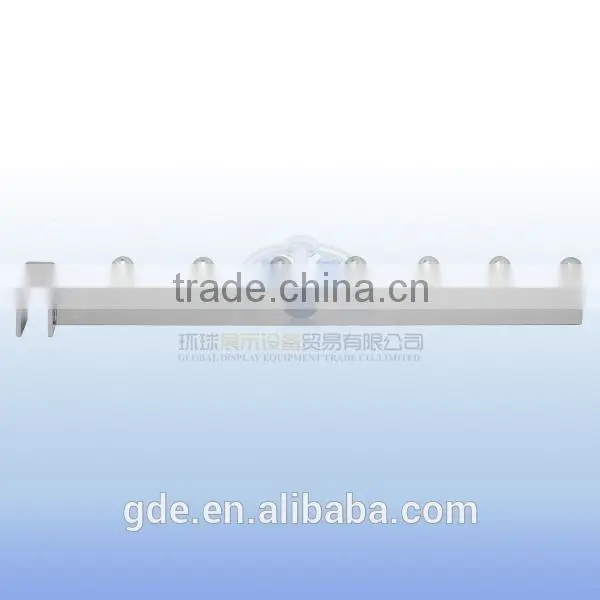 Heavy duty clothes display hook for crossbar