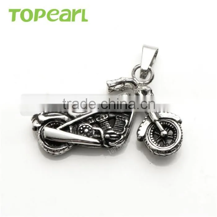 Ghost Rider Skull Motorcycle Biker Pendant Stainless Steel Vintage Black MEP724