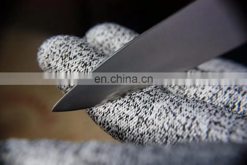 HPPE Anti Cut Proof Butcher Safety Aramid Fiber Cut Resistant Kitchen Work Gloves
