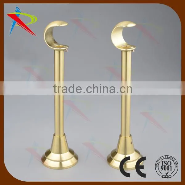 Brush gold 25mm aluminium curtain rod brackets for export