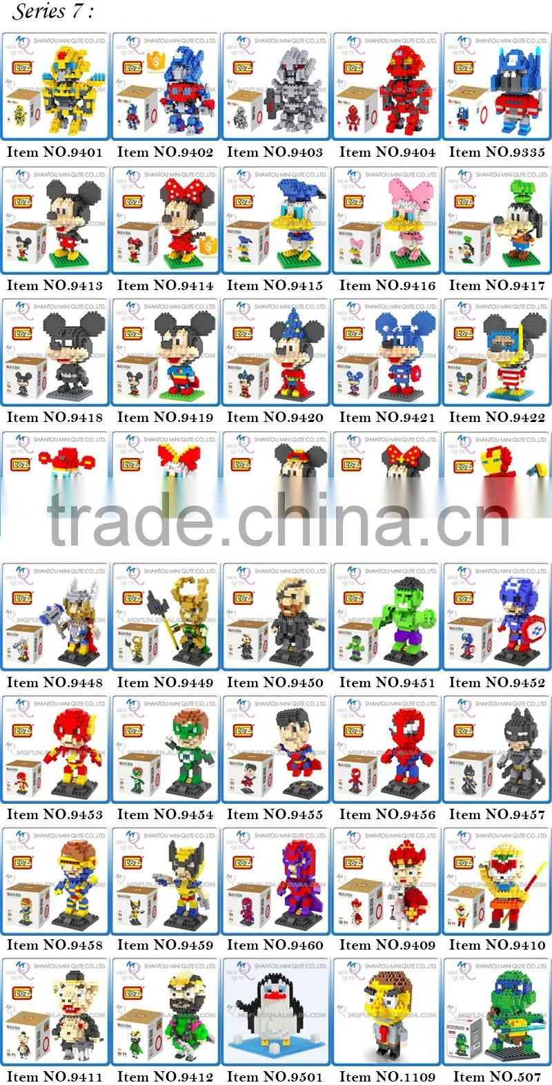 2016 new products Mini Qute loz diamond block 3d puzzle educational toys 3d games 3d puzzle toy