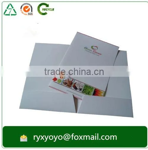 a4 customized company paper folding manual file folder