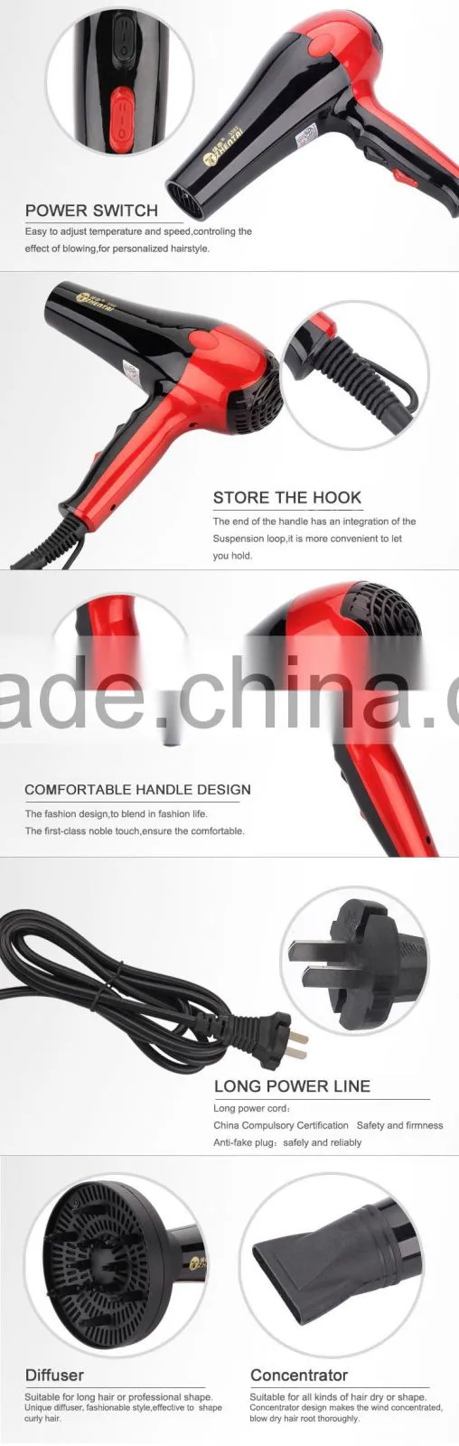 Salon Use Hair Dryer Quiet Travel Hair Dryer 2015