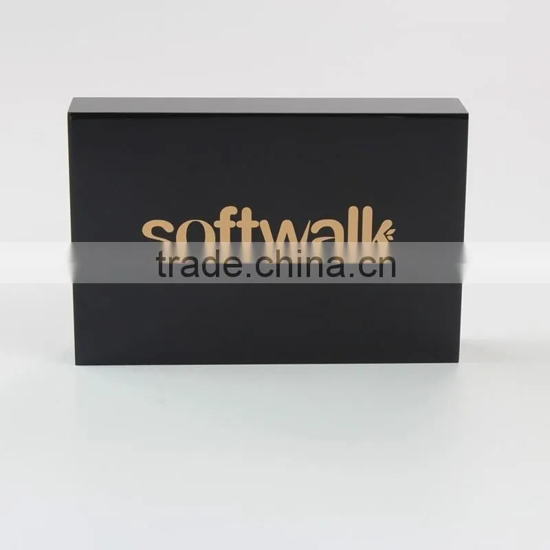 Black Lucite Sign Block Black Perspex Branding Block