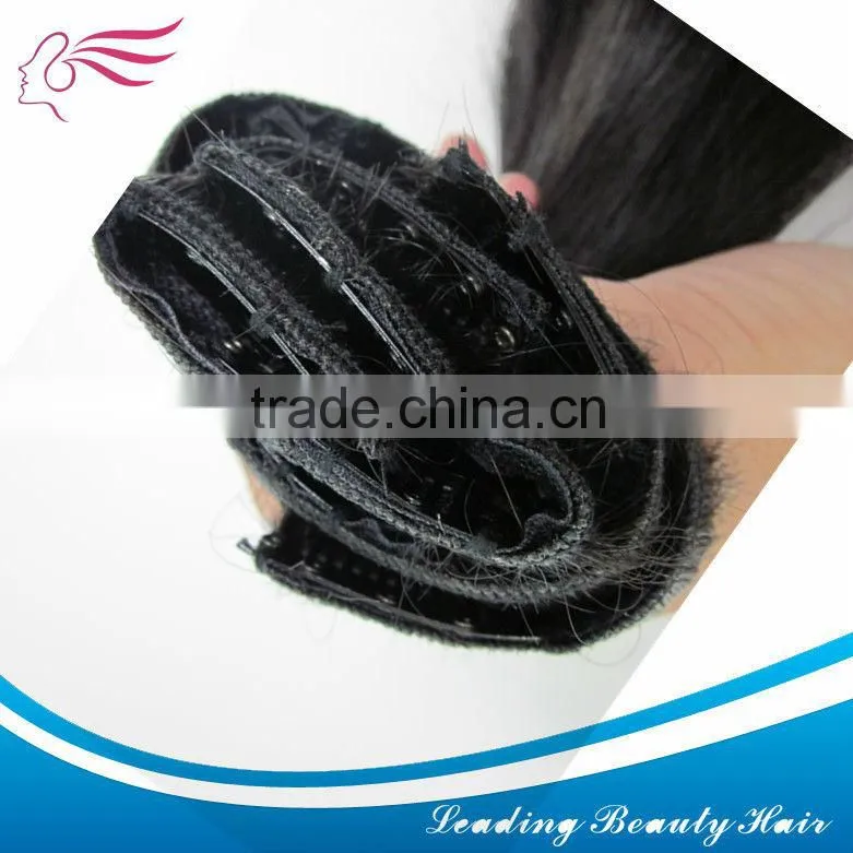 100% brazilian human remy body wave clip in hair extension
