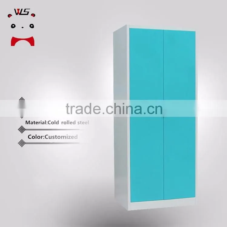 WLS high quality home design 2 door clothing steel locker/wardrobe