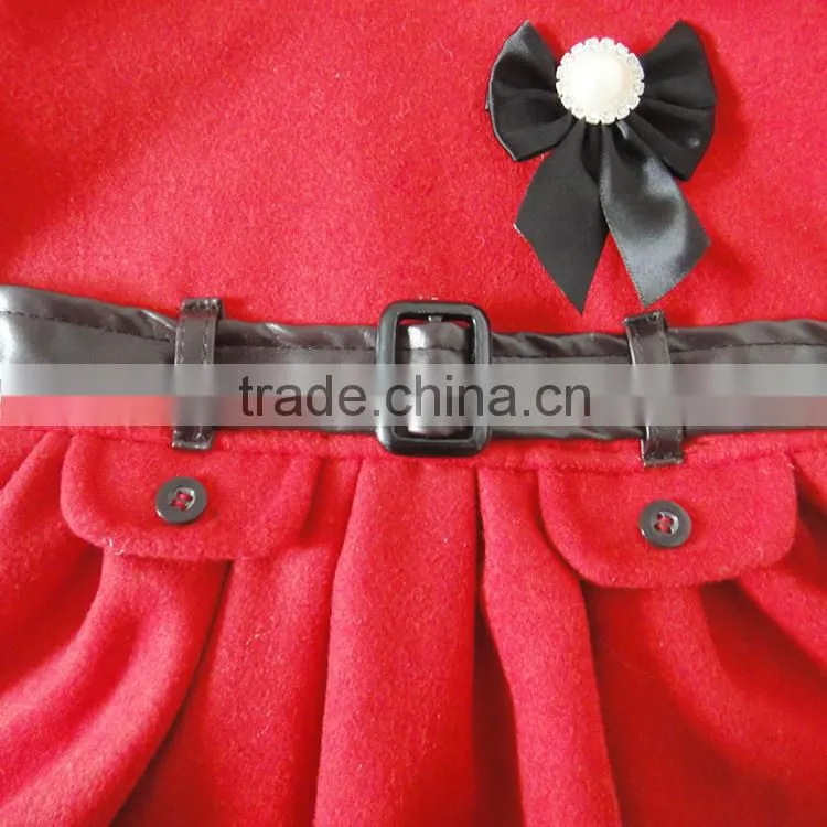 High Collar Large Skirt Dog Wool Coat fit for Spring Autumn and Winter