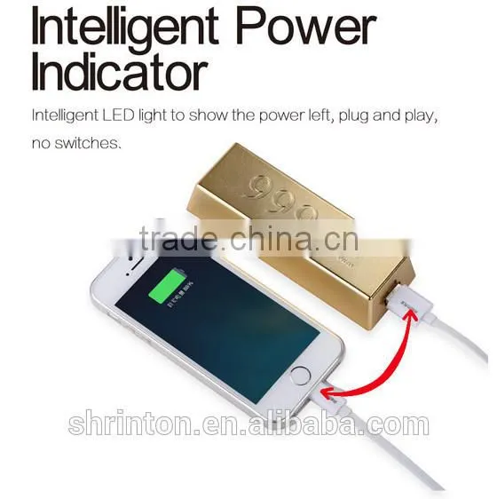 Gold BAR, Hot selling Power Bank 6666mah from China power bank Factory