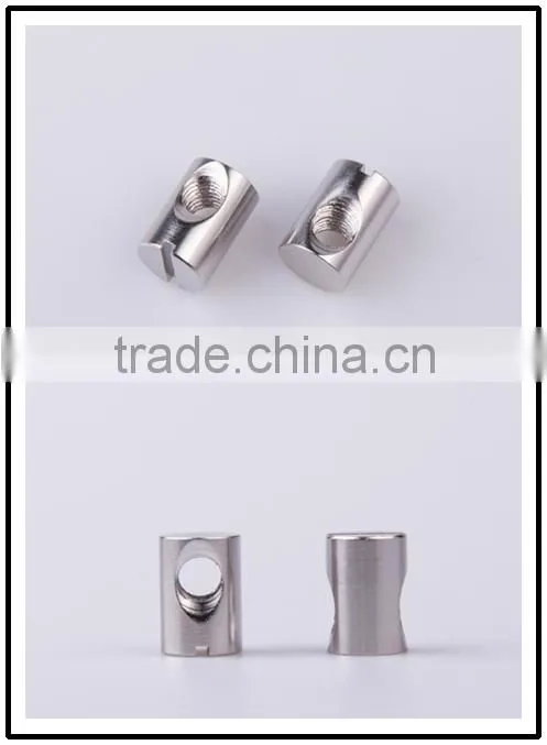 stainless steel slotted cnc parts furniture cross dowel nut
