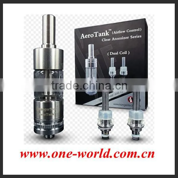 2014 new pyrex glass airflow control kanger aerotank with dual coil Aerotank