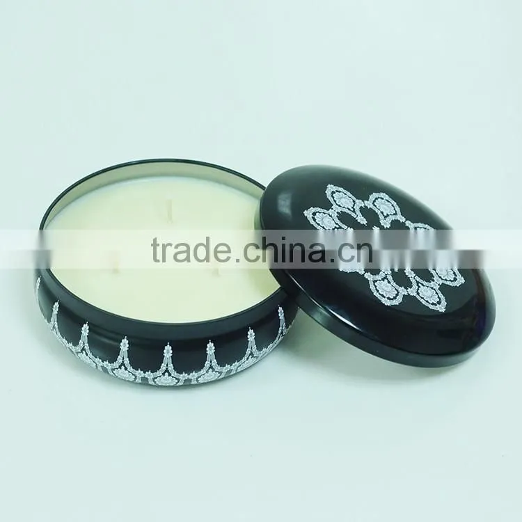 12OZ metal tin candle/scented tin candle with custom printing logo
