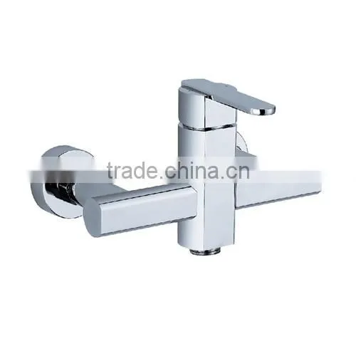Single lever brass bath faucet with diverter chrome plated