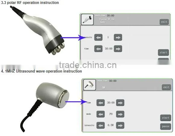 New arrival desktop 40KHz/1MHz fat burning ultra rf cavitation machine