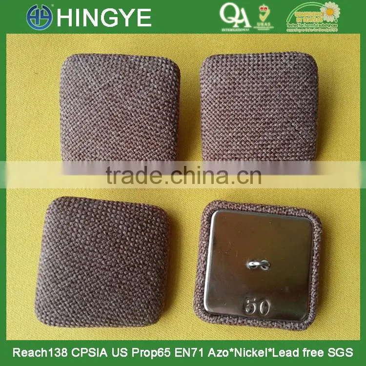 2015 new arrival square shape fabric cover button for garments