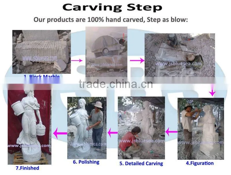 Black marble abstract carving for garden decoration