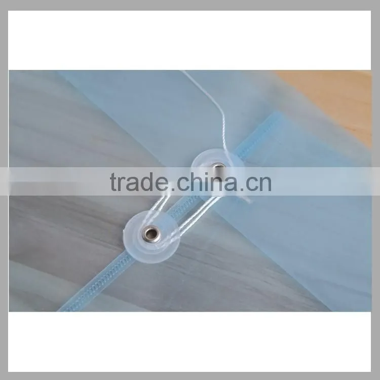 Transparent envelope shape clear bag pocket files plastic document bag with strings