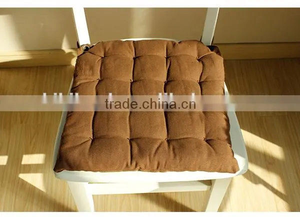 2015 New design Seat cushion 100% cotton canvas material with ties back