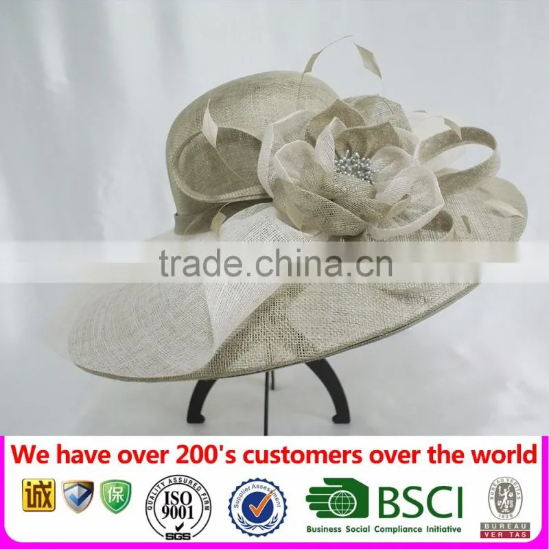 Ladies Fashion Sinamay Fashion Hats As Decorate Summer Hat