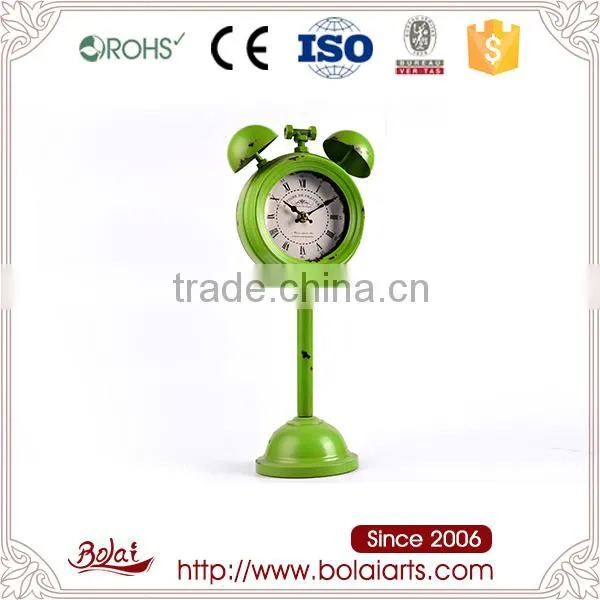 Green do old rust upright shape alarm clock metal leaves for crafts