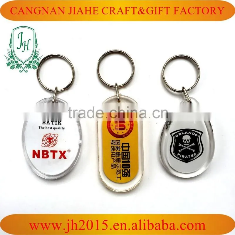 Personalised colorful logo custom printed acrylic key chain