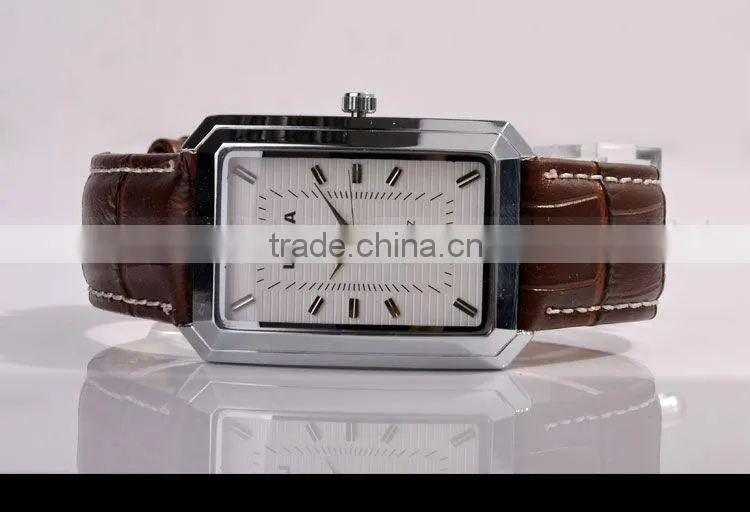 Stainless steel Automatic Leather Strap Lovers Wrist Watch