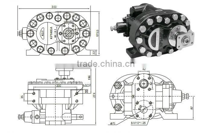 Hydraulic parts--auto parts internal gear pump