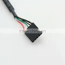Bulkhead Mount Panel USB 2.0 B Female to Dupont 5P 2.54mm Housing Cable