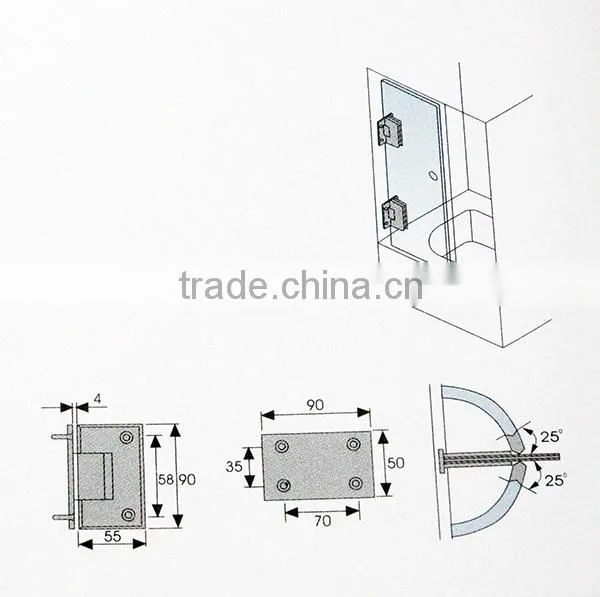 good quality stainless steel glass clamp glass clip