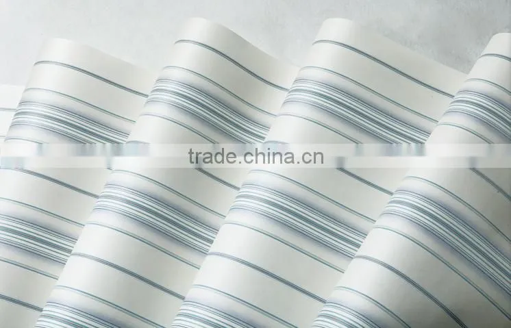 pvc deep stripe waterproof vinyl wallpaper