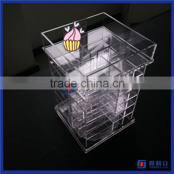 Yageli Since 1999 China Manufacturer Different Styles Rotating Acrylic Lipstick Holder Spinning Lipstick Tower