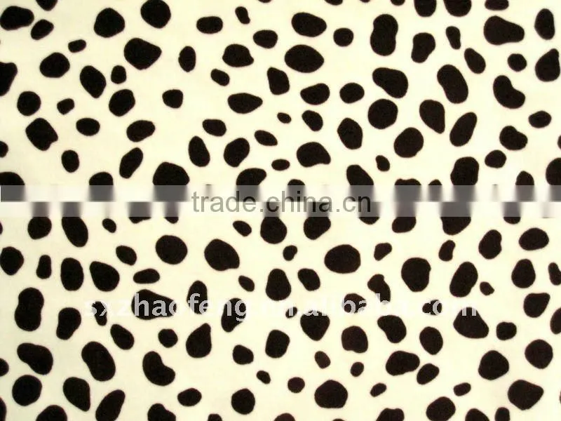 cotton spandex printed velvet fabric