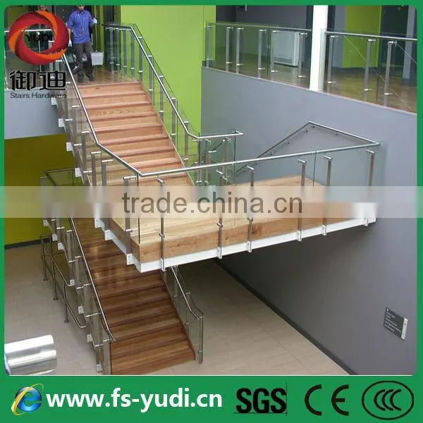 Stainless steel wooden stairs