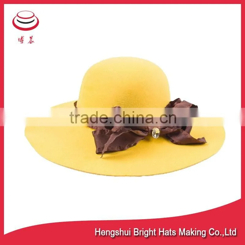 Classical Large Brim Wool Felt Hats Floppy Women Hat