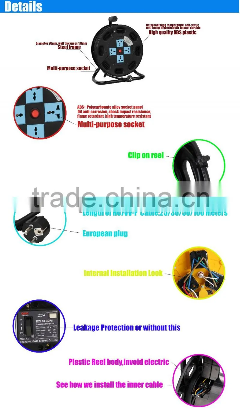 Universal plastic 50m cable reel