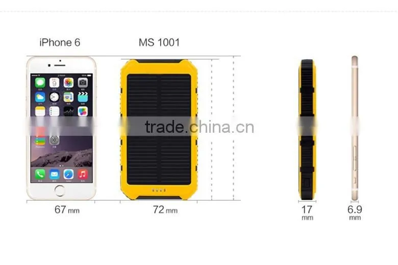 Wholesales solar energy power bank 10000MAH