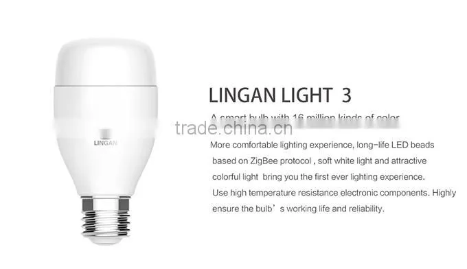2015 new ablibaba product Zigbee control e27 6w led bulb smart lighting/internet remote control 6w LED smart lighting