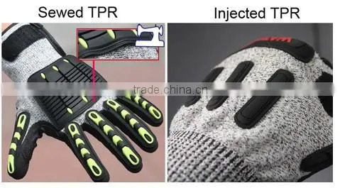 CE EN388 13g seamless HPPE knitted oil gas resistant glove for Maintenance