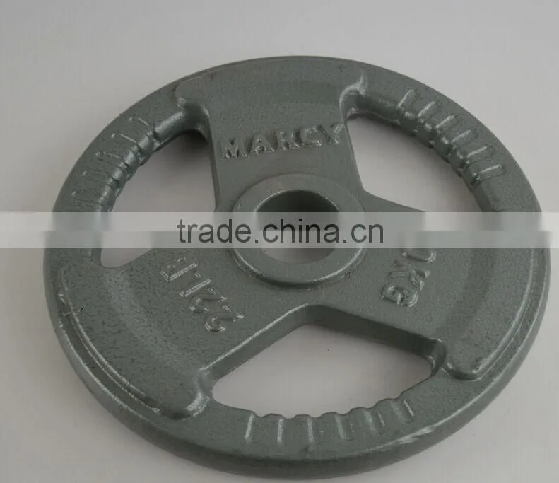 handle painting olympic barbell weight plate in weight lifting