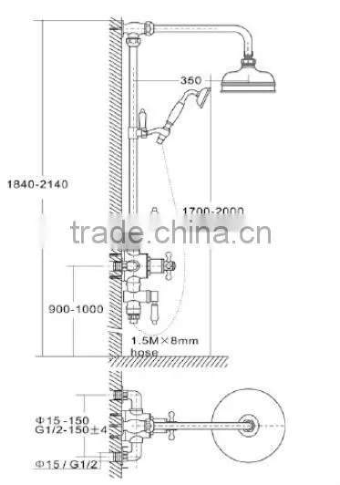 Traditional Exposed Thermostatic Shower Set