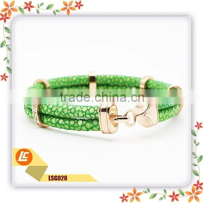 Black stingray leather bracelet Italian leather bracelets truth fish leather bracelet